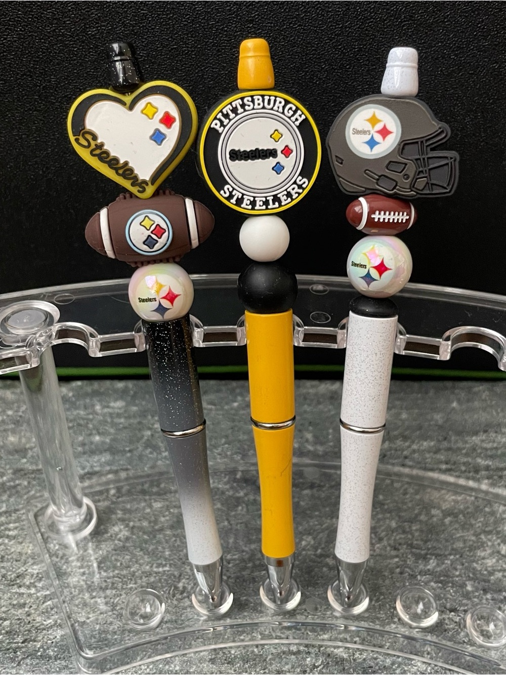 Handmade Beadable Pittsburgh Steelers Pen Set